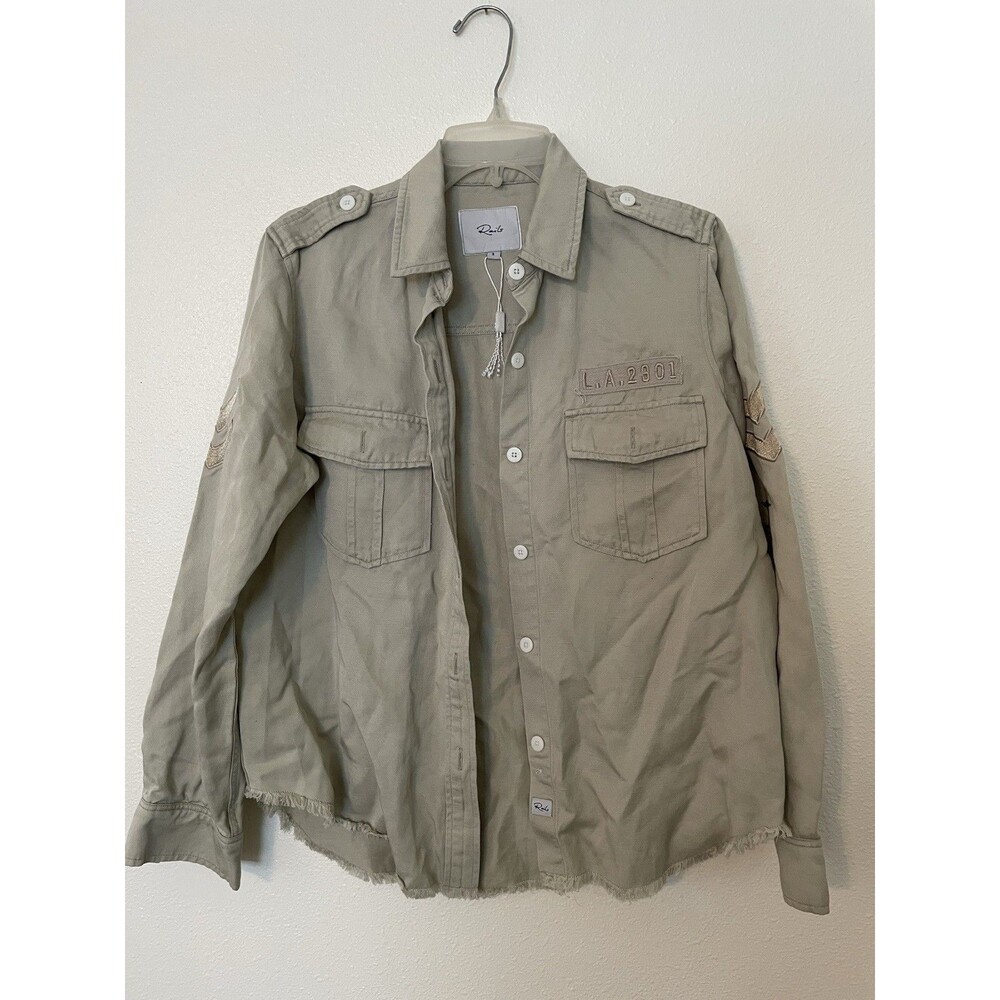 Rails Women's Loren Military Patch L.A. 2301 Shirt Jacket, Olive Small